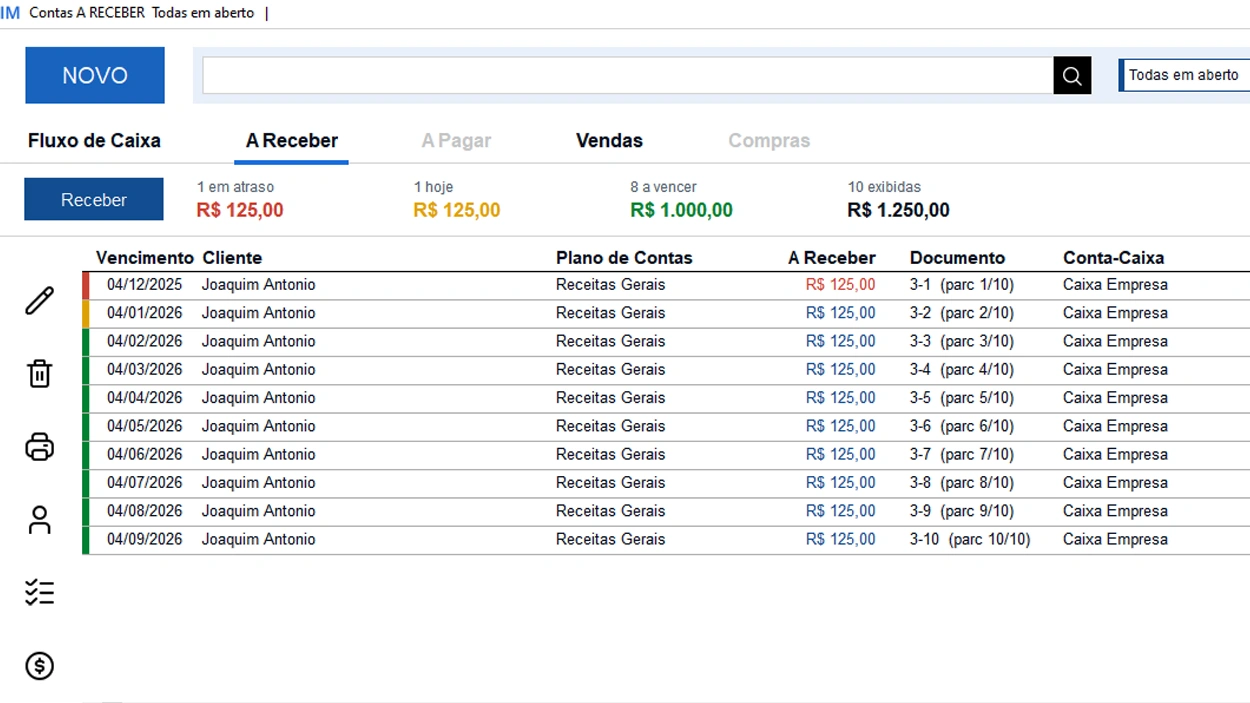Programa IM Cobrança para carnês e notas promissórias